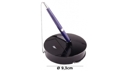 BOLIGRAFO CON PEANA CON SOPORTE ADHESIVO 0,7MM TINTA AZUL