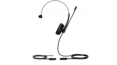 AURICULAR MONOAURAL CON MICROFONO YEALINK YHS34 CONEXION RJ CON CANCELACION DE RUIDO PARA TELEFONOS IP