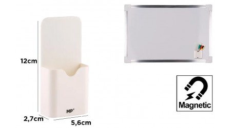 CUBILETE PORTALAPICES MAGNETICO PARA PIZARRA COLOR BLANCO