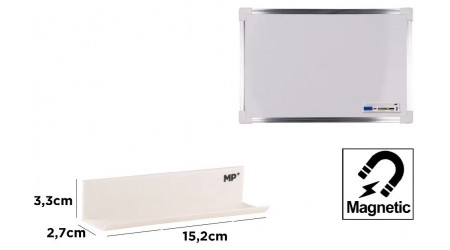 BANDEJA SOPORTE MAGNETICA PARA PIZARRAS COLOR BLANCO