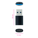ADAPTADOR USB-A MACHO A USB-C HEMBRA NANOCABLE