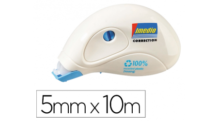 CORRECTOR CINTA IMEDIO COMPACT 5 MM x 10 METROS - 100% PLASTICO RECICLADO