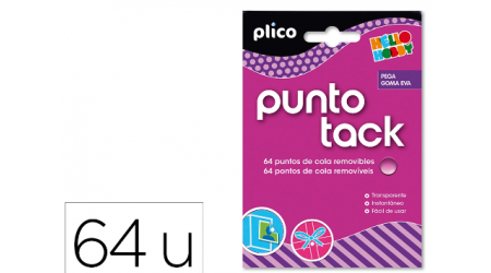 PEGAMENTO MASILLA PUNTO TACK TRANSPARENTES REMOVIBLES 64 UNDS.