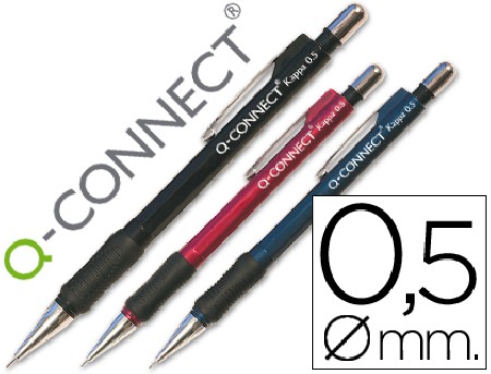 PORTAMINAS Q-CONNECT KAPPA SUJECION DE CAUCHO 0.5 MM  KF00392