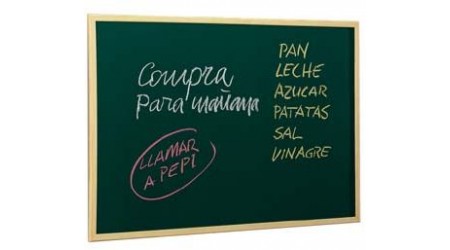 PIZARRA VERDE MARCO MADERA  30 x 40 CM SIN REPISA