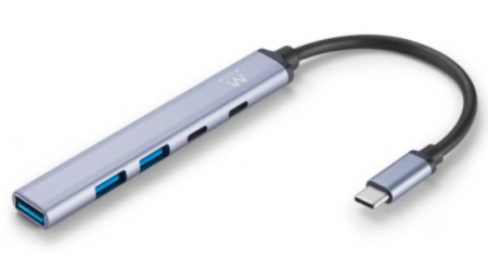 HUB USB-C DOCK 1xUSB-A 3.2 Gen1, 2xUSB 2.0 y 1xUSB-C, 1xUSB-C 100w