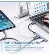 HUB USB-C DOCK 1xUSB-A 3.2 Gen1, 2xUSB 2.0 y 1xUSB-C, 1xUSB-C 100w