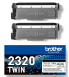 TONER BROTHER NEGRO TN2320 PACK DE 2 UNIDADES x 2600 PAG ORIGINAL