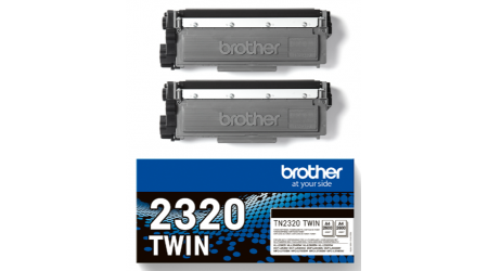 TONER BROTHER NEGRO TN2320 PACK DE 2 UNIDADES x 2600 PAG ORIGINAL