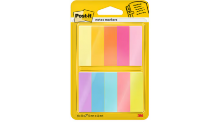 NOTAS ADHESIVAS POST-IT 670-10AB 15x50 MM SURTIDO 50 NOTAS x 10 BLOC PEFC