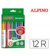 ROTULADOR COLORES ALPINO 12 UNIDADES SURTIDOS SUPER LAVABLE