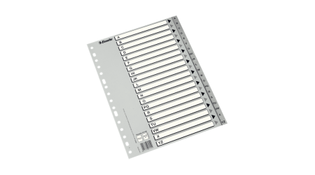 INDICE A4 MULTITALADRO A-Z PP GRIS ESSELTE