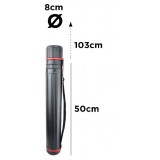 PORTAPLANOS PLASTICO NEGRO EXTENSIBLE HASTA 103 CM.