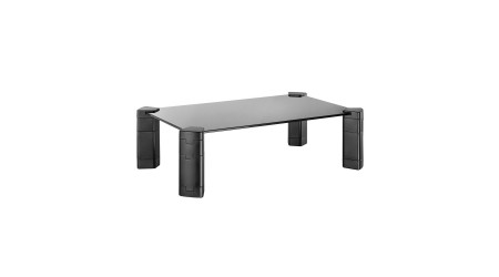 SOPORTE MONITOR AISENS CON AJUSTE DE ELEVACION CRISTAL NEGRO