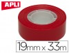 CINTA ADHESIVA APLI COLOR ROJO 33 X 19 MM.
