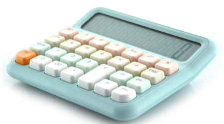 CALCULADORA SOBREMESA OFFICE BOX SOFT 12 DIGITOS AZUL 15,2 x 13,2 cm.