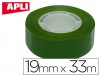 CINTA ADHESIVA APLI COLOR VERDE 33 X 19 MM.