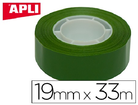 CINTA ADHESIVA APLI COLOR VERDE 33 X 19 MM.