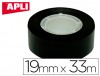 CINTA ADHESIVA APLI COLOR NEGRO 33 X 19 MM.