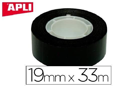 CINTA ADHESIVA APLI COLOR NEGRO 33 X 19 MM.