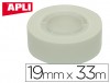 CINTA ADHESIVA APLI COLOR BLANCO 33 X 19 MM.