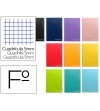 CUADERNO ESPIRAL LIDERPAPEL FOLIO WITTY TAPA DURA 80H 75GR CUADRO 5MM CON MARGEN COLORES SURTIDOS