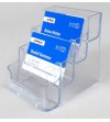 PORTATARJETAS DE SOBREMESA 4 ALTURAS TRANSPARENTE 94 x 99 x 94 mm