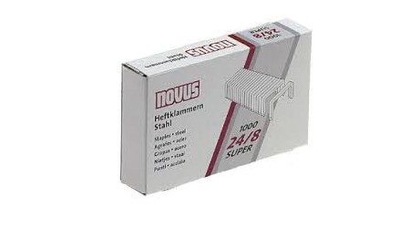 GRAPAS 22/8 24/8 NOVUS GALVANIZADA CAJA DE 1000 UNIDADES