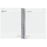 AGENDA 2027 ESPIRAL FINOCAM OPAQUE E10 15,5 x 21,5 CM DIA PAGINA NEGRA TAPA PP C/GOMA