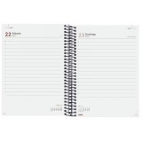 AGENDA 2025 ESPIRAL FINOCAM OPAQUE E10 15,5 x 21,5 CM DIA PAGINA AZUL TAPA PP C/GOMA