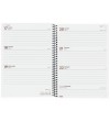 AGENDA 2025 ESPIRAL FINOCAM OPAQUE E10 15,5 x 21,5 CM SEMANA VISTA HORIZONTAL NEGRA TAPA PP C/GOMA