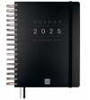 AGENDA 2025 ESPIRAL FINOCAM PROFESIONAL TEMPUS 1/4 DIA PAGINA TAPA DURA PP. CIERRE C/GOMA NEGRA