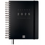 AGENDA 2025 ESPIRAL FINOCAM PROFESIONAL TEMPUS 1/4 DIA PAGINA TAPA DURA PP. CIERRE C/GOMA NEGRA