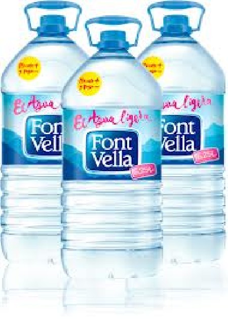 AGUA MINERAL FONT VELLA 6,25 LITROS PACK 3 GARRAFAS