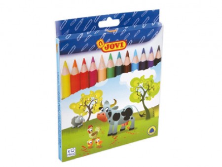 LAPICES COLORES JOVI MAXI TRIANGULARES CAJA 12 COLORES