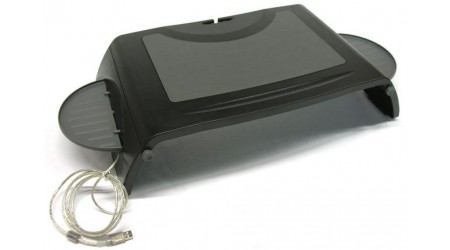 SOPORTE MONITOR / PORTATIL AIDATA HUB 4 PUERTOS USB (MEDIDAS 61X30X12) NEGRO