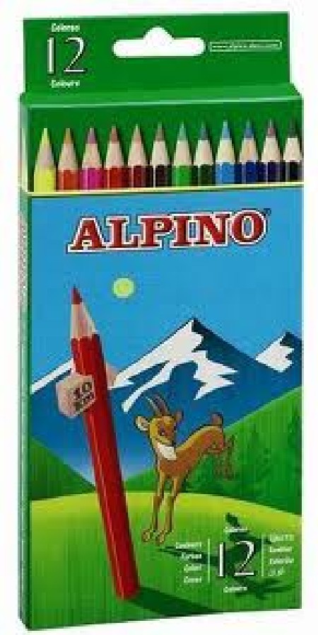 LAPICES COLORES ALPINO 654 C/ DE 12 COLORES LARGOS