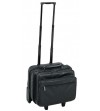 MALETIN TROLLEY SIMIL PIEL CON 4 DEPARTAMENTOS COLOR NEGRO ( 37x38x25CM )