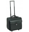 MALETIN TROLLEY SIMIL PIEL CON 4 DEPARTAMENTOS COLOR NEGRO ( 40X40X30CM )