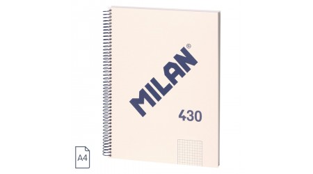CUADERNO MILAN A4 ESPIRAL MICROPERFORADO TAPA EXTRADURA 80H. 95GR 5X5