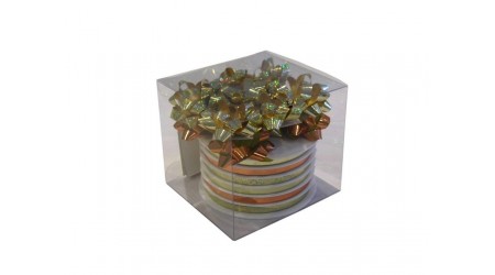 CINTA FANTASIA REGALO CAJA SURTIDA , CINTAS , TARJETAS , POMPONES , COLOR DORADO / COBRE