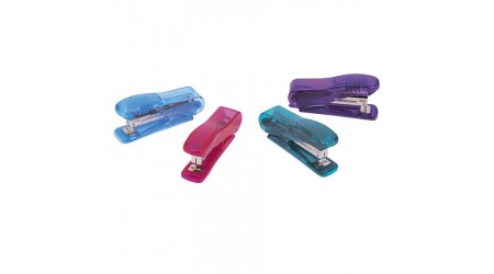 GRAPADORA PLASTICO COLOR TRANSLUCIDO GRAPAS Nº 10 - CAPACIDAD HASTA 10 HOJAS