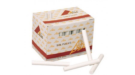 TIZA BLANCA REDONDA ANTIPOLVO ARTES -CAJA DE 100 UNIDADES