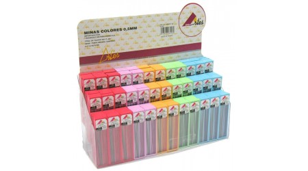 MINAS 0,5 HB ESTUCHE DE 10 MINAS COLOR GRAFITO Y 10 MINAS COLOR ROJO