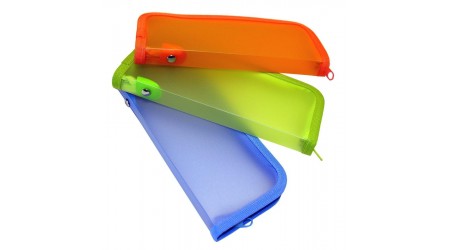 PORTATODO CREMALLERA PLASTICO 8X20CM COLORES SURTIDOS