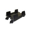 SOPORTE C.P.U. REGULABLE PLASTICO NEGRO CON RUEDAS ARTES