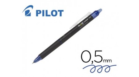 BOLIGRAFO PILOT FRIXION POINT CLICKER 0.5 AZUL TINTA BORRABLE RETRACTIL
