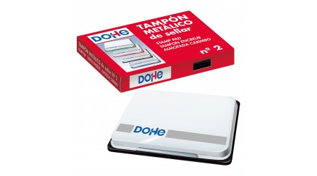 TAMPON METALICO Nº 2 MEDIANO NEGRO 7x11 CM.