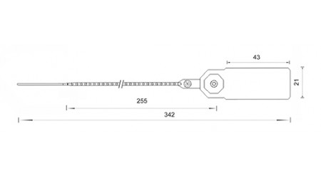 PRECINTO DE SEGURIDAD NUMERADO MODELO SARIMA-5PE COLOR BLANCO