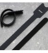 BRIDAS SUJETACABLES DE VELCRO 200X12 MM. COLOR NEGRO UNIDAD